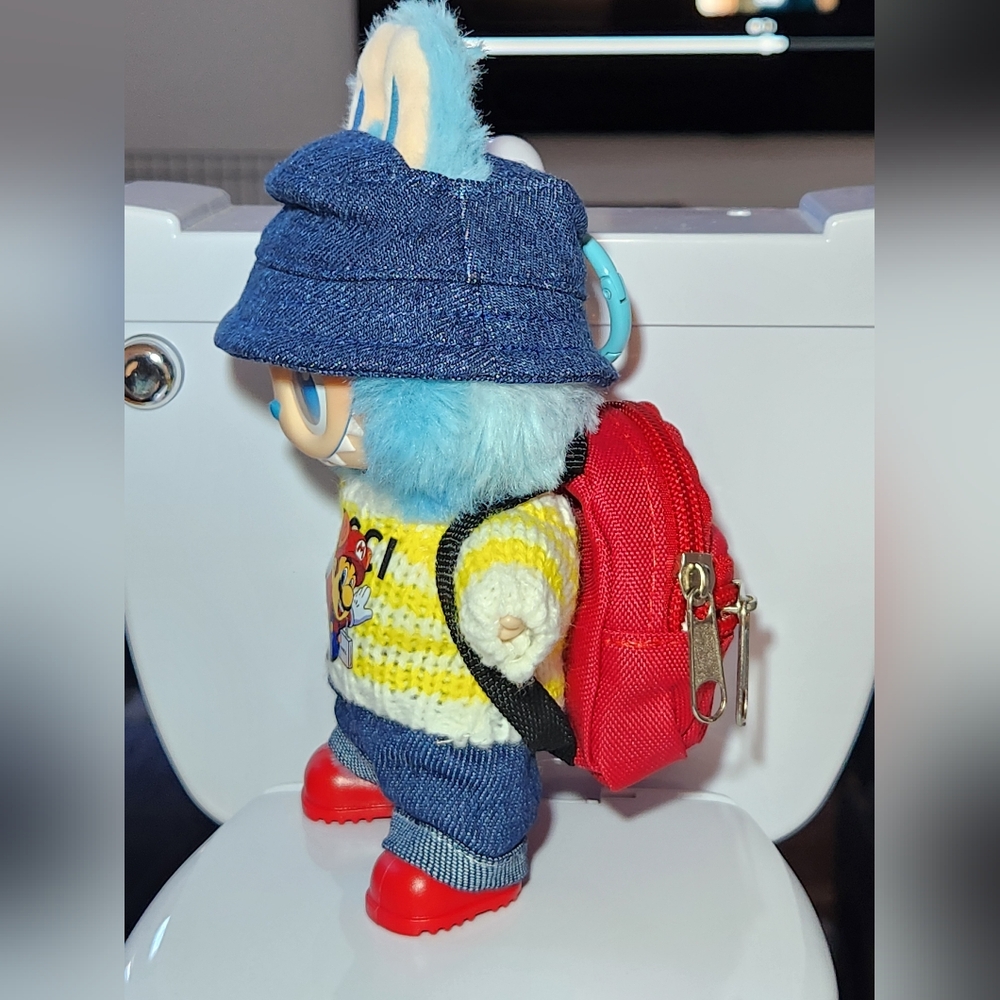 Fits Labubu Super Mario 5pc Outfit Accessories - Picture 2 of 2